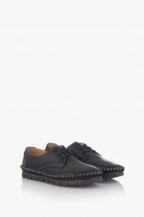 Черни мъжки летни обувки с връзки Крейк