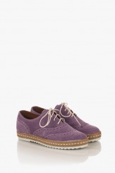 Велурени дамски обувки в лилаво Анабел