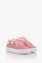 Велурени дамски спортни обувки Дейзи в розов цвят