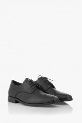 Черни мъжки класически кожени обувки Грийн