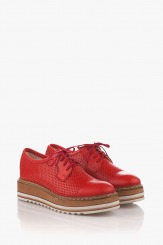 Дамски обувки в червена кожа Хариет