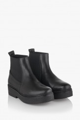 Черни дамски боти с платформа Йорк