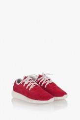 Червени велурени спортни обувки Норма