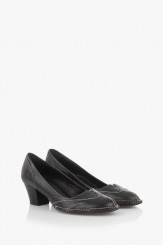 Дамски кожени черни обувки Флавия