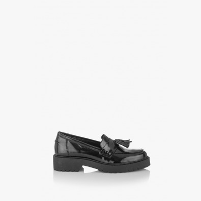 Черни дамски обувки с аксесоар Мона 