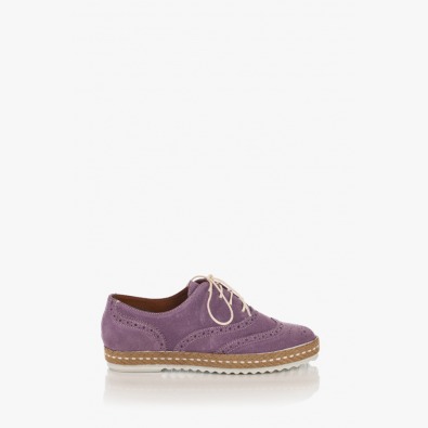 Велурени дамски обувки в лилаво Анабел