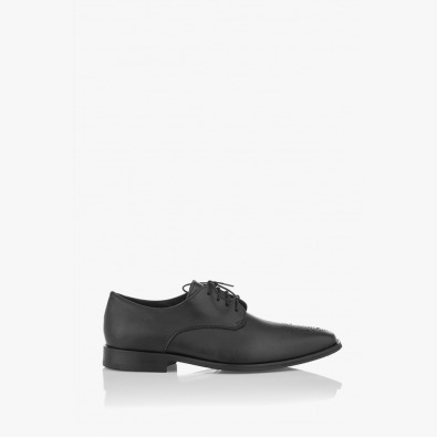 Черни мъжки класически кожени обувки Грийн