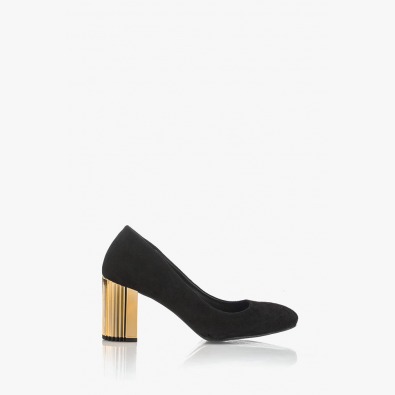 Черни дамски велурени обувки Бевърли