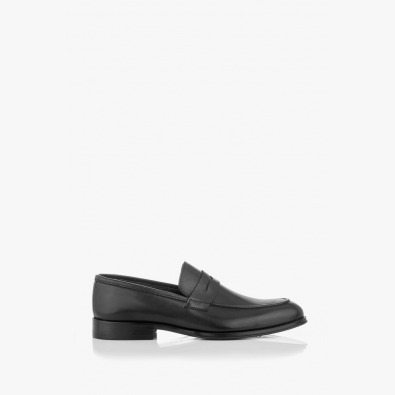 Черни класически мъжки обувки от естествени материали Логан