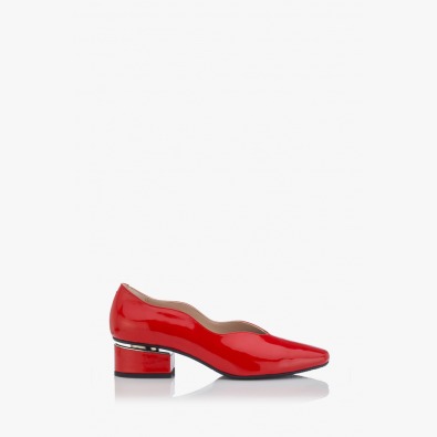 Червени лачени обувки Нора