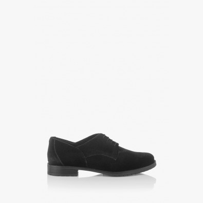 Дамски обувки с връзки в черно Шантел