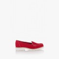 Червени дамски велурени обувки Лизи