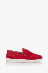 Червени мъжки велурени обувки Скот