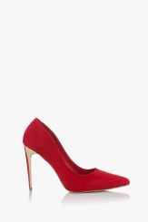 Дамски обувки на висок ток в червено Наоми