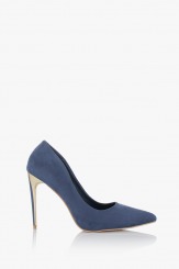 Сини обувки на висок ток Наоми