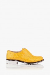 Дамски обувки с акресоари Лея в жълто