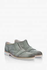 Мъжки велурени обувки в сиво