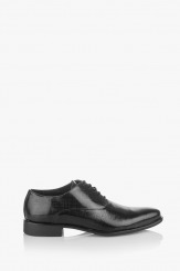 Мъжки елегантни обувки Кларк лак черен