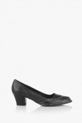 Дамски кожени черни обувки Флавия