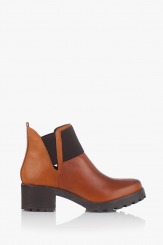Кожени дамски боти с ластик Никол