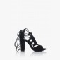 Дамски сандали на висок ток в черно Кики