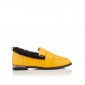 Кожени дамски обувки в жълто Майли
