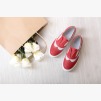 Дамски летни перфорирани обувки в червено Нати
