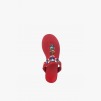Червени дамски чехли с аксесоари Филомена