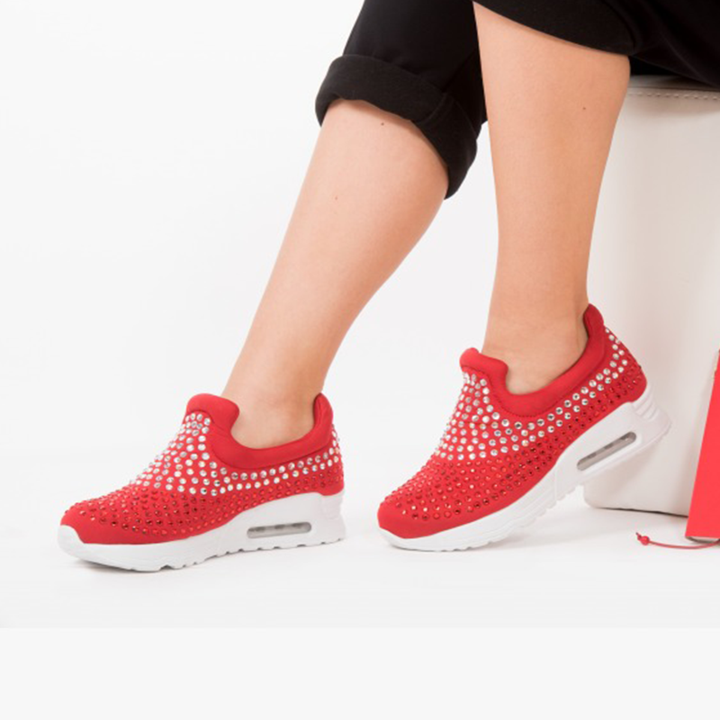 Дамски спортни червени обувки Белла