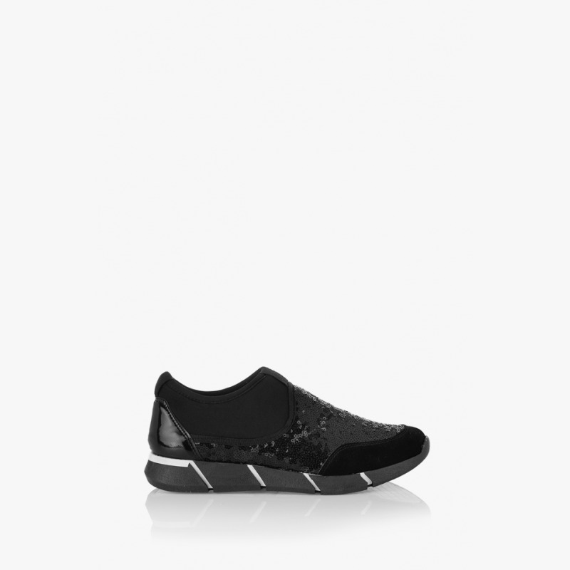 Дамски спортни обувки с черни пайети Зари